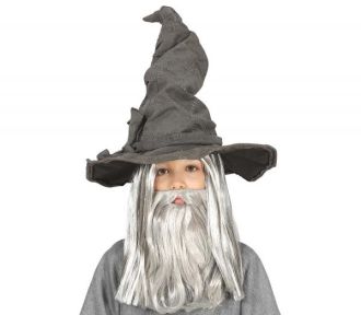 Dětský čarodějnický klobouk - šedý