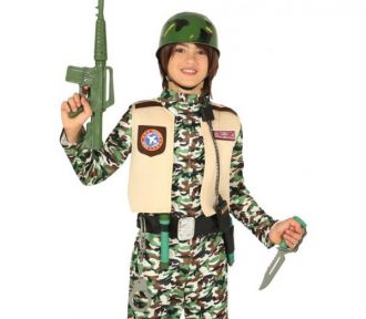 Dětský vojenský pásek a helma