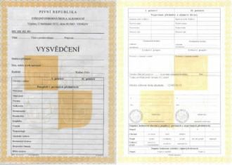 Pivní vysvědčení 10 ks bez obalu Pivní vysvědčení 10 ks bez obalu