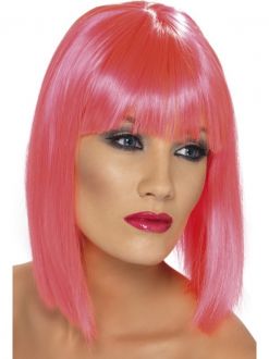 Paruka - Glam - neon růžová