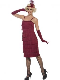 Kostým - Flapper - dlouhé šaty vínové Kostým - Flapper - dlouhé šaty vínové