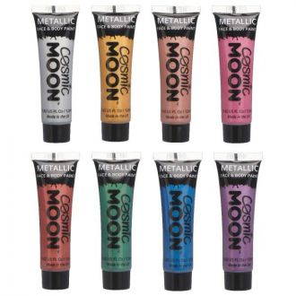 Metalická barva na obličej a tělo v tubě 12 ml