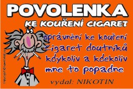 Povolenka ke kouření cigaret