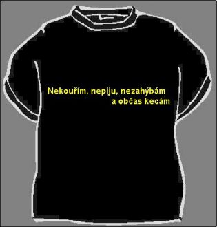 Tričko Nekouřím, nepiju, nezahýbám ...
