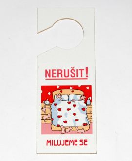 Visačka - Nerušit! Milujeme se