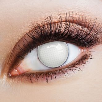 Oční čočky - celobílé s mřížkou