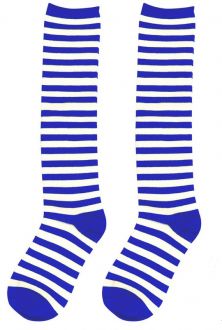 Ponožky  pruhované Barva: Modrá, Velikost: L