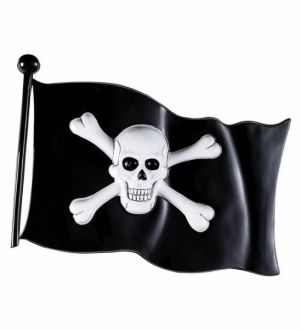 Vlajka - Pirát - plastová - 45x32 cm