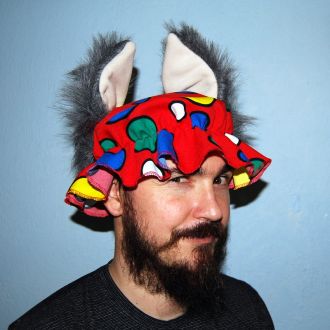 Čapka s ušima pro vlka Barva: červená