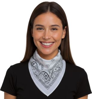 Šátek kovbojský Barva: Bílá