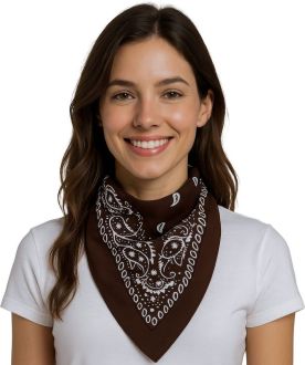 Šátek kovbojský Barva: hnědá