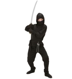 Dětský kostým - Ninja - černý Velikost: 5/7 let - 128 cm