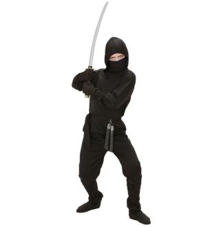 Dětský kostým - Ninja - černý Velikost: 5/7 let - 128 cm Dětský kostým - Ninja - černý Velikost: 5/7 let - 128 cm