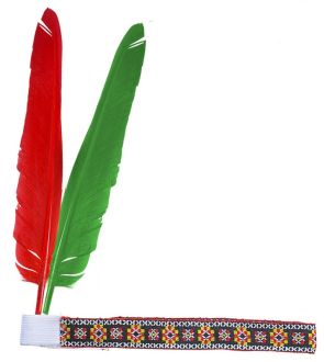 Indiánská čelenka - 2 brka Barva: Zelená