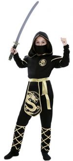 Dětský kostým - Černý ninja Velikost: 5-6 let