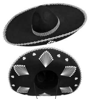 Sombréro - Mexiko - černé - 55 cm Sombréro - Mexiko - černé - 55 cm