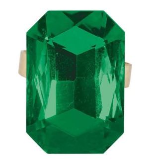 Fiestas Guirca Prsten s velkým kamenem Barva: Zelená