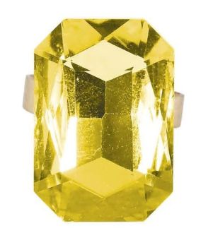 Fiestas Guirca Prsten s velkým kamenem Barva: žlutá