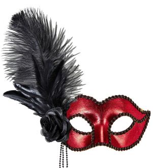 Škraboška s černým peřím