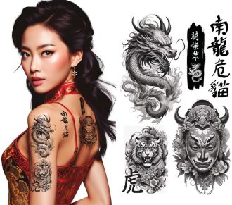 Asijské tetování - 14x30 cm