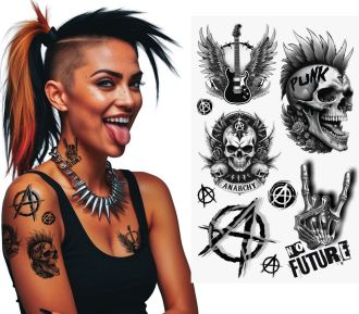 Punkové tetování - 14x30 cm