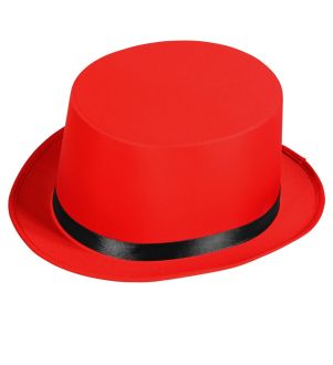 Cylindr červený s černou stužkou - 12 cm