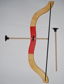 Luk - dřevěný - červený - 50 cm