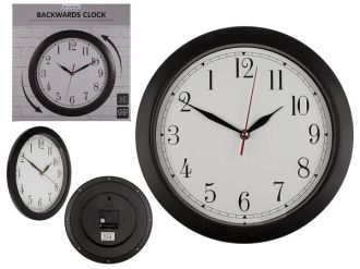 Hodiny jdoucí pozpátku - 29 cm