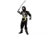 Dětský kostým - Ninja černo-zlatý Velikost: 5-6 let