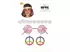 Sada - Hippies - čelenka, náušnice a brýle