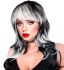 Paruka - dlouhá - černobílá