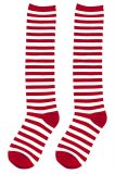 Ponožky  pruhované Barva: červená, Velikost: L