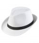 Mafiánský klobouk fedora - bílý