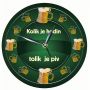 Dřevěné hodiny - Kolik hodin tolik piv