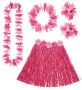 Sada - Havaj - růžová sukně, čelenka, náhrdelník a náramky