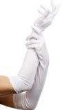 Látkové rukavice - bílé - 52 cm