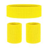 Sada 80. léta - žlutá čelenka a potítka Sada 80. léta - žlutá čelenka a potítka