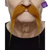 Knír do špičky zahnutý - rezavý