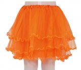 Dětská sukně s volánky oranžová