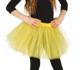 Dětská sukně se třpytkami žlutá