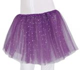 Dětská sukně s hvězdičkami fialová
