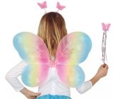 Sada motýlek - čelenka, hůlka, křídla 48x38 cm