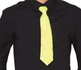 Žlutá kravata s flitry