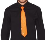 Oranžová kravata s flitry