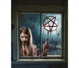Ozdoby na okno Dívka a pentagram