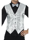 Flitrová vesta stříbrná