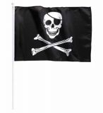 Vlajka - Pirát - na tyčce - 48x32 cm