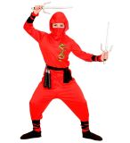 Dětský kostým - Ninja červený Velikost: 5/7 let - 128 cm