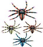 Pavouci - barevní - 4 ks