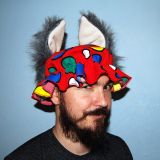 CB Čapka s ušima pro vlka Barva: červená